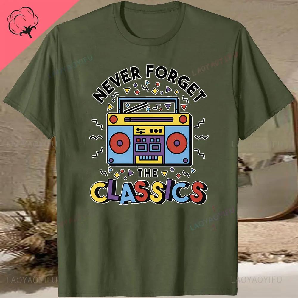 Funny 80s Vintage Design Mens Tshirt Nostalgic I Love The 90s High Quality Cotton Shortsleev Trip Down Memory Lane 80s Tee
