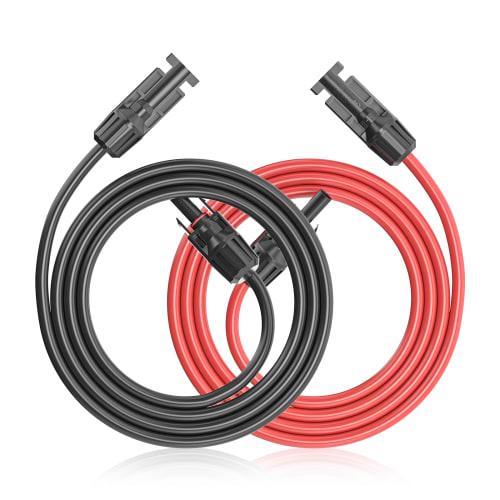 Cleqee 12AWG 3m kabel solárního konektoru Solární prodlužovací kabel pro připojení solárního panelu Paralelní propojovací kabel solárního panelu Kabel solárního panelu Solar C