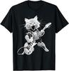 Unisexs Rock Cat Pattern Short Sleeve TShirts Funny 3D Guitar Cat Print Casual T Shirt Outdoor Unisex Unisex Y2k Tops Summer Clothing