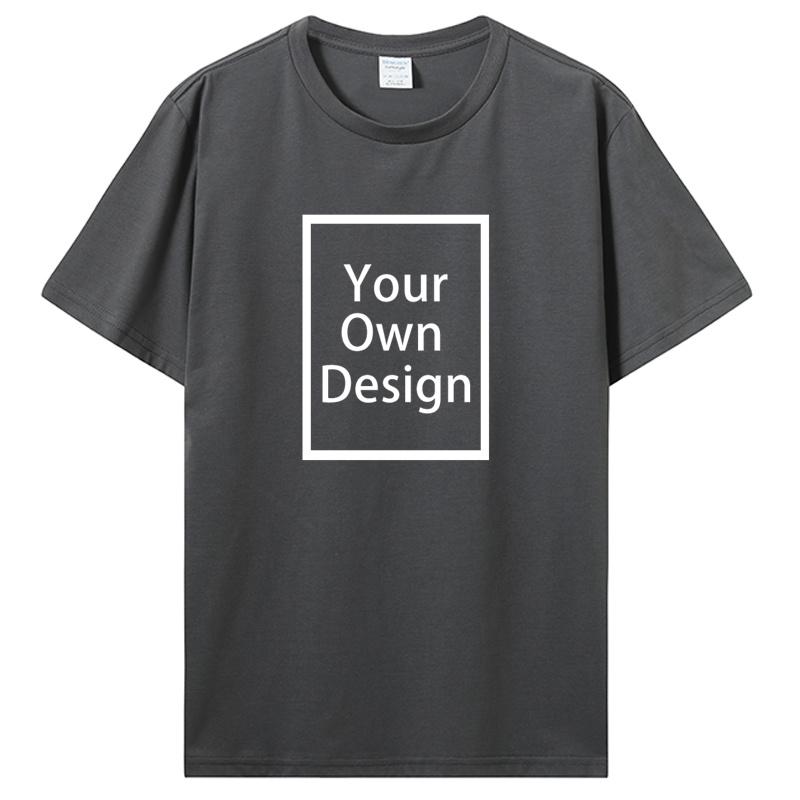 Custom Cotton Customized Print Short Sleeve T Shirt Summer Tops Tees DIY Your Like Photo Or Logo Cotton T-shirt Men Clothing