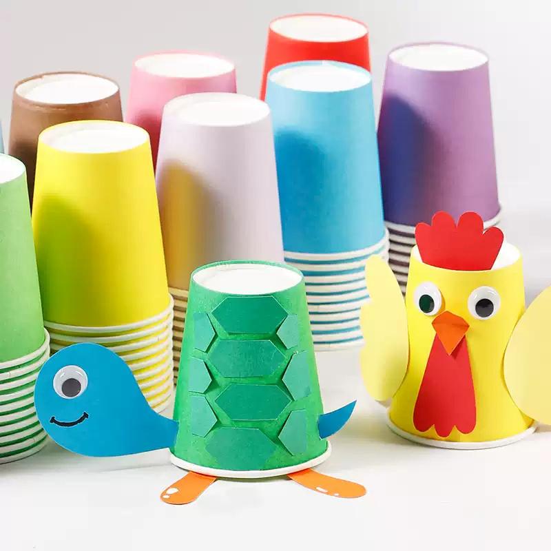 Colorful Paper Cups For Kindergartens, Early Education Children'S Crafts Diy Art Supplies And Paper Cups