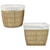 Natural Rattan Desktop Storage Basket Durable Snacks Holder Desktop Snacks Container For Kitchen Living Room
