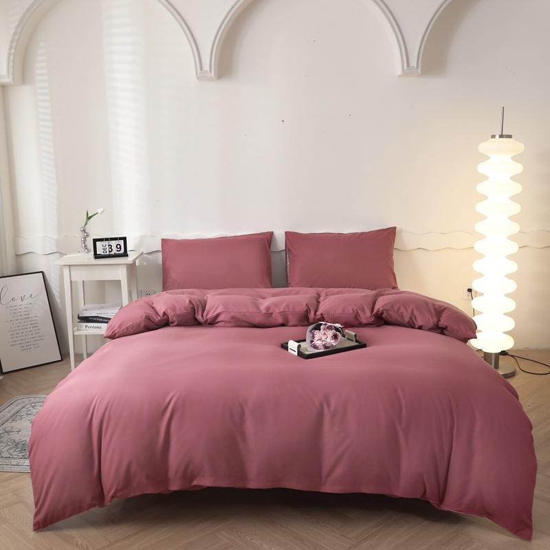 1Pc Simple Solid Color Washed Cotton Quilt Cover Skin Friendly Breathable Bedding for Seasons King Queen Size Comforter Cover
