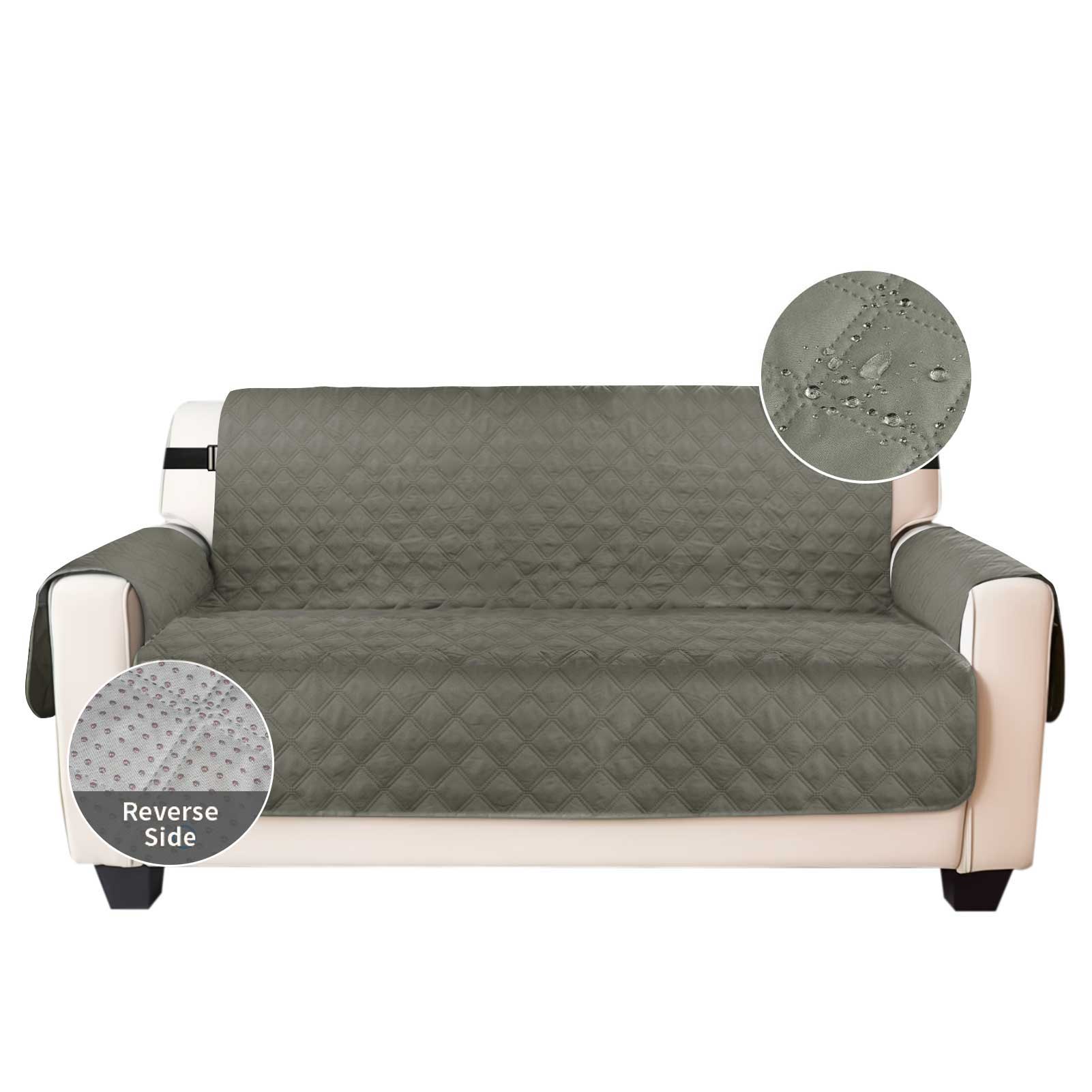 

Водонепроницаемый нескользящий чехол для дивана, моющийся чехол для домашней мебели с эластичным регулируемым ремешком для собак, домашних животных, детей 1 Seater