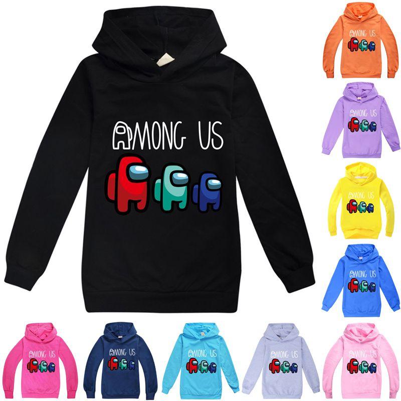 Among Us Game Kids Hoodies Boys Girls Impostor Hooded Sweatshirt Tops Jumpers