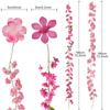 Guirlande de fleurs de cerisier artificielles de 186 cm, guirlande suspendue en soie Sakura pour mariage, jardin, arche, mur, décoration de fête à domicile
