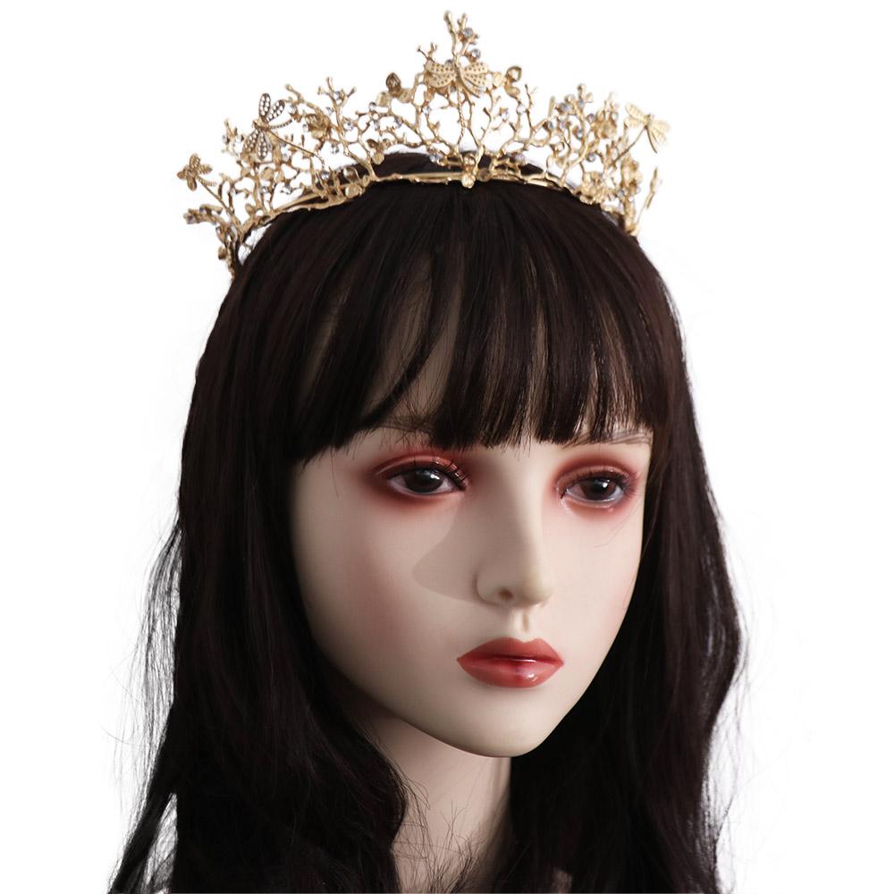 Hair Hoop Metal Princess Crowns Rhinestone Bride Tiaras Simple Retro Crown Hair Jewelry