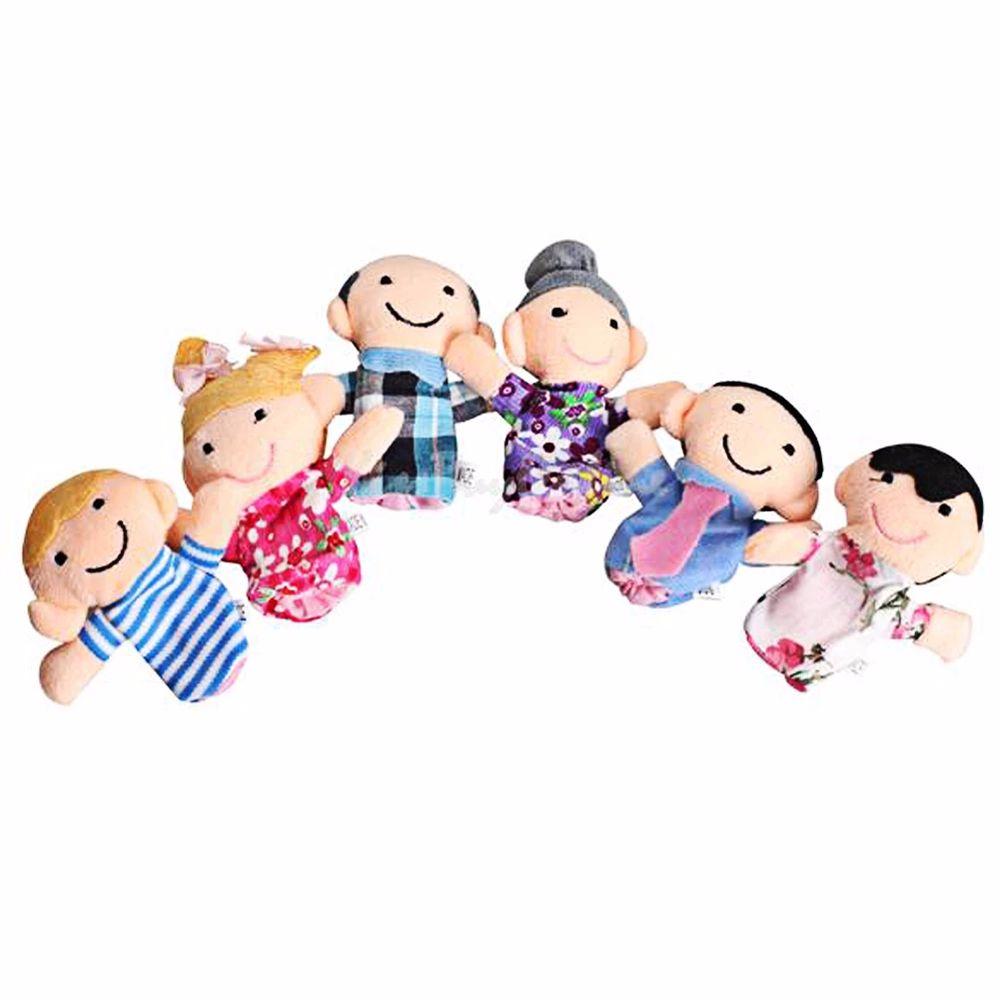 Toys Cloth Doll Toys Cartoon Doll Hand Puppet Family Finger Puppets Set Finger Doll Plush Toys