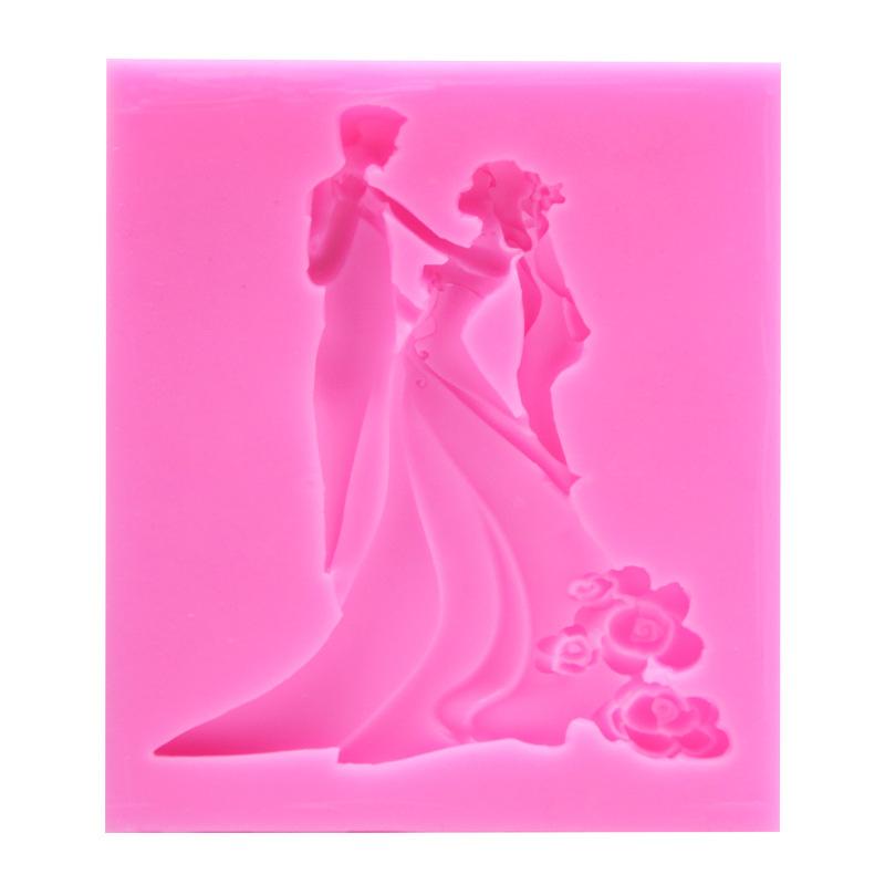 Fondant Bride Groom Dance Silicone Molds Cake Decorating Tool Sugarcraft Chocolate Wedding Design Gumpaste Mold Resin Molds