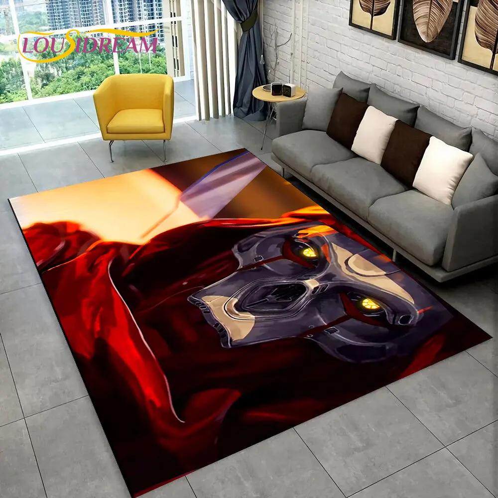 Apex Legends Spiel Gamer Cartoon Bereichsteppich, Teppich für Wohnzimmer Schlafzimmer Sofa Fußmatte Dekoration, Kinder Spiel Rutschfeste Bodenmatte