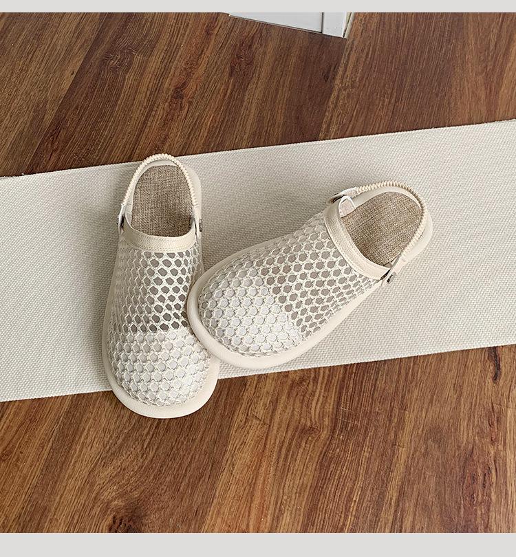 

Flat-bottomed versatile sandals women s 2025 new summer outer wear Mori two wear lazy bag head half slippers hole shoes 35