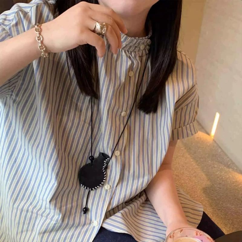 Long Necklace PU Leather Black/Brown 80cm Adjustable Length for Artistic Style Enthusiasts Clothing Accessories