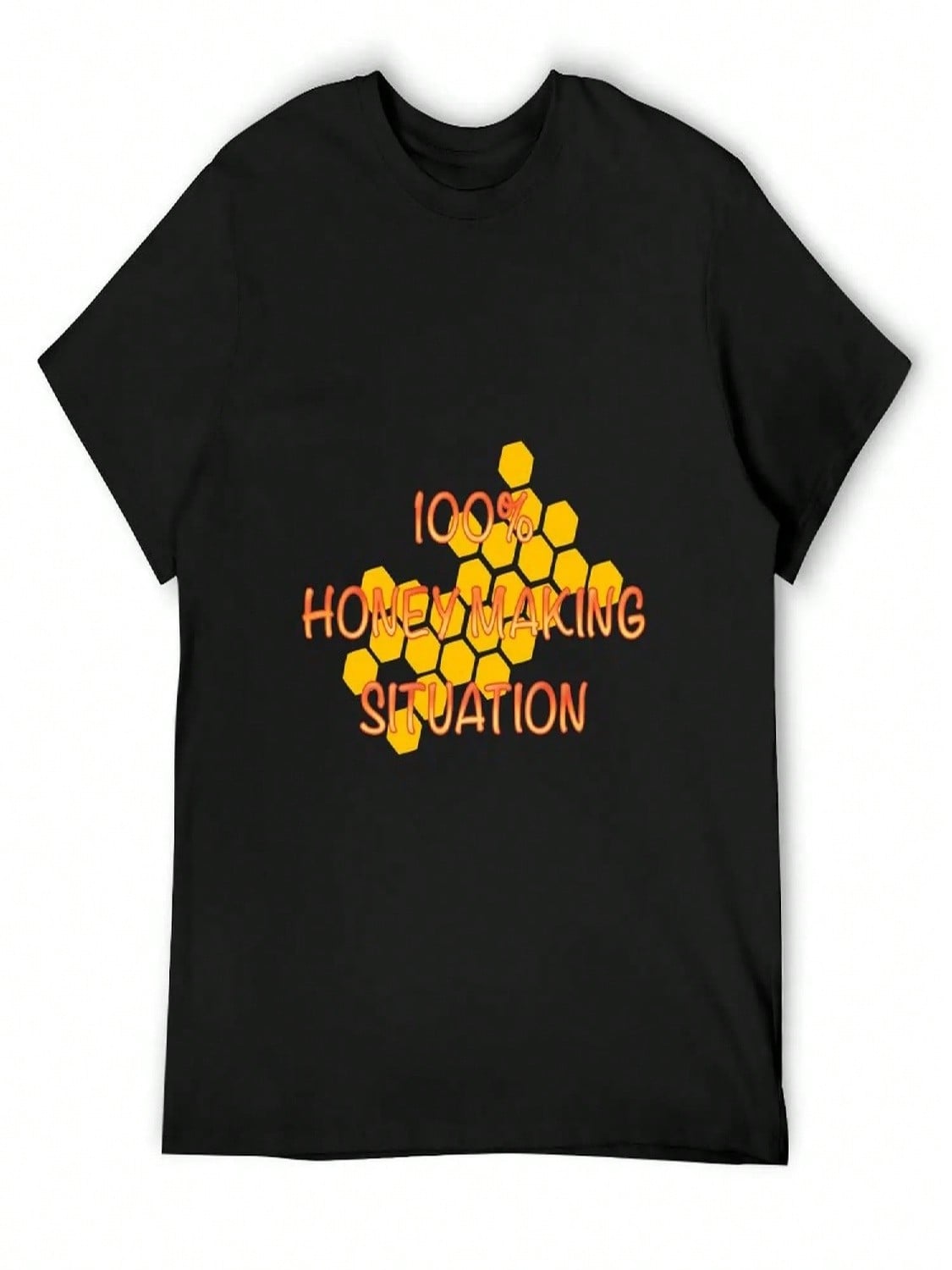 100% Honey Making Situation T-Shirt Customs Anime T-Shirt Blouse Funny Shirt Cotton unisex T Shirt S разноцветный