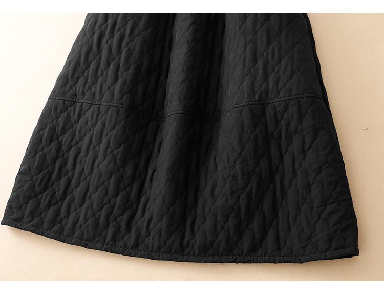 2025 A/W Plus Size Cotton-Padded Tulip Slimming Skirt: Women's Thickened Artistic Half Skirt