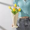 Cream Style Lace Ceramic Vase - Luxury Decor for Living and Dining Rooms