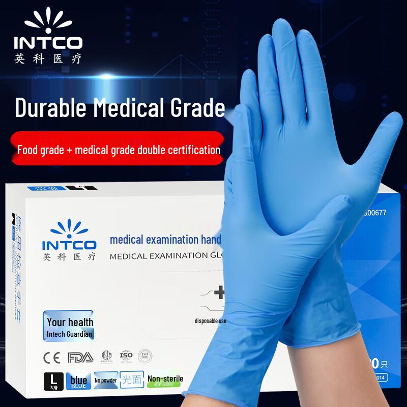 INTCO Disposable Nitrile and Synthetic Gloves L