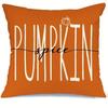 Fall Pumpkin Linen Blend Throw Pillow Cases Zipper Closure Decorative Pillow Covers for Living Room Bedroom Home Party Decor