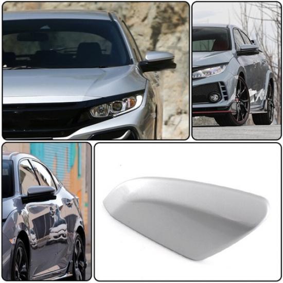 For Honda Civic 2016~ Silver Left Driver Side Car Rearview Mirror Cap Cover
