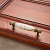 NAIERDI Antique Bronze Ceramic White Cabinet Handles Zinc Alloy Drawer knobs Wardrobe Door Handle European Furniture Hardware