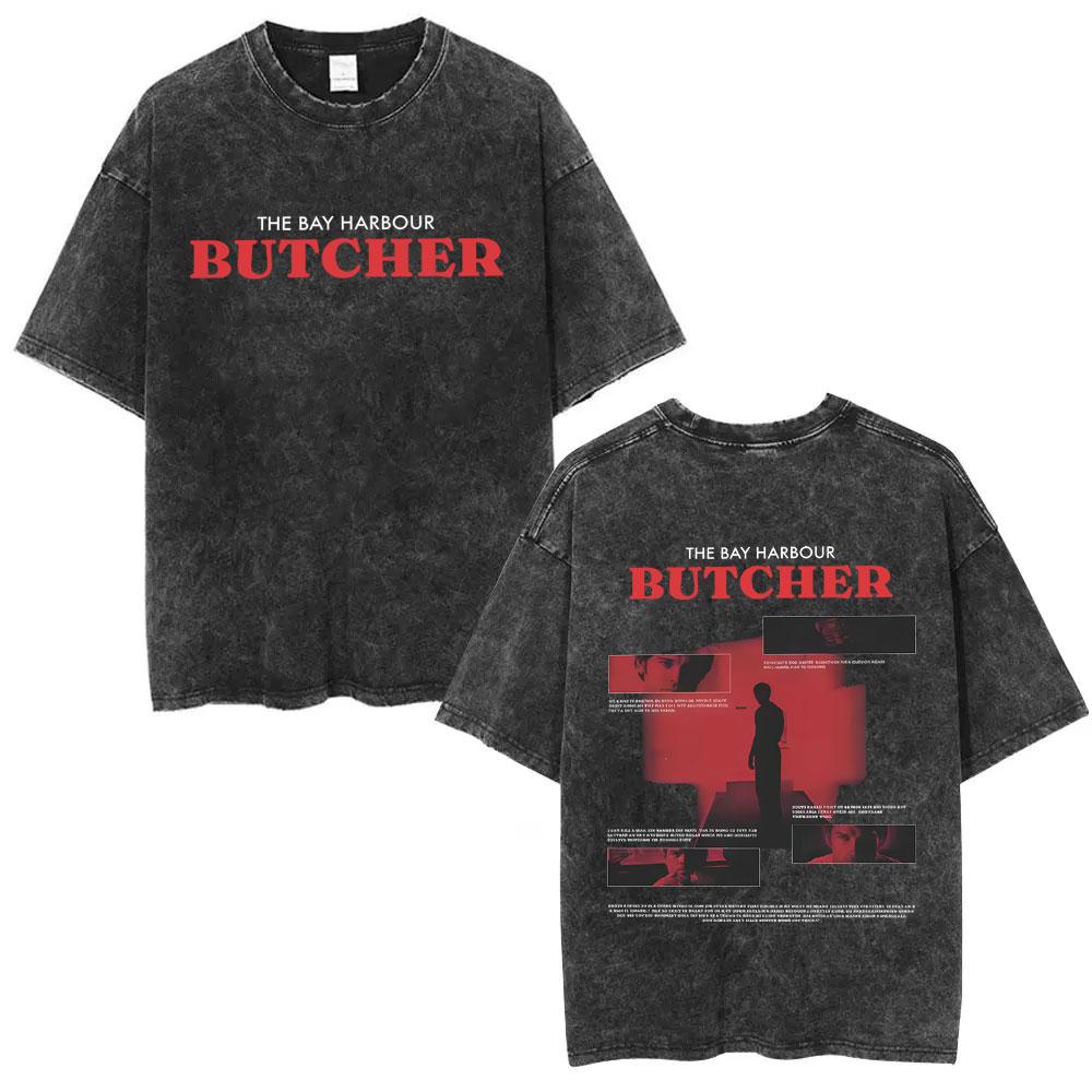 Washed Vintage TV Play Dexter Morgan Face Graphic Tshirt Men Women Casual Cotton Oversized T Shirt Male Classic Gothic Tshirts