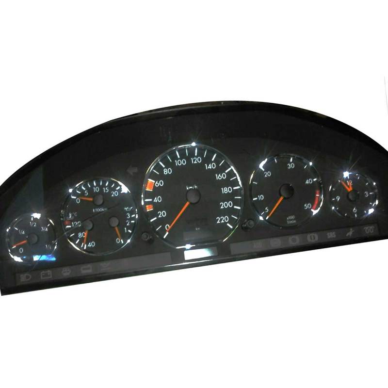 Carbon Fiber Gloss Styling Dashboard  Gauge Ring Set For MERCEDES BENZ W140