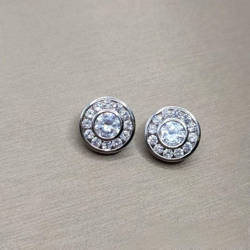 5pcs Cubic Zirconia Button for Clothing DIY Decorative CZ Sewing Buttons for Cashmere Knit Cardigan Shirt