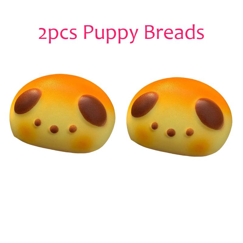 Squishy Cute Puppy Bread Press Toys Plush Artificial Food Counter Stress Fidgets Toys Slow Rebound Relieve Stress Toy For Friends