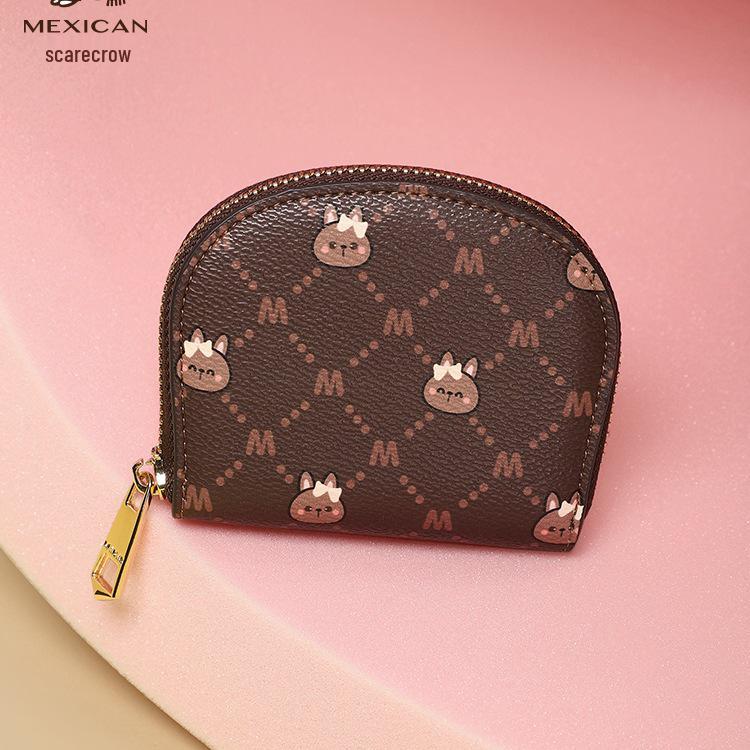 Женский модный компактный кошелек для монет и визитница - Милый дизайн Dark Brown - Type A 1260₽