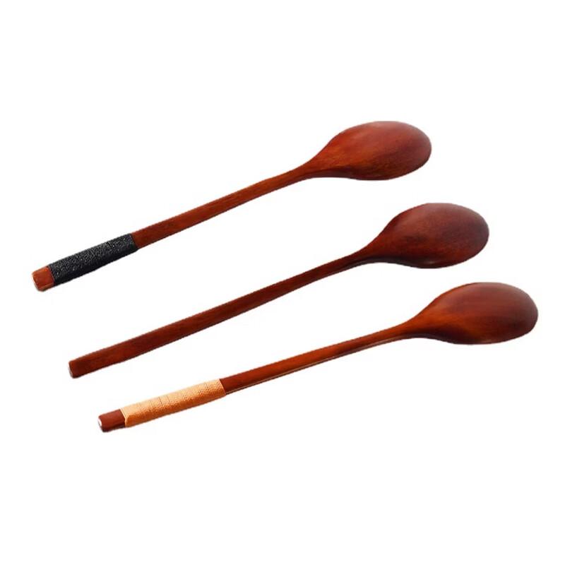 Handmade Wooden Long-Handle Stirring Spoon