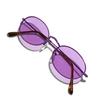 Metal Glasses Autumn And Winter Color Oval Round Frame Sunglasses Women'S Retro Ins Sunglasses Men