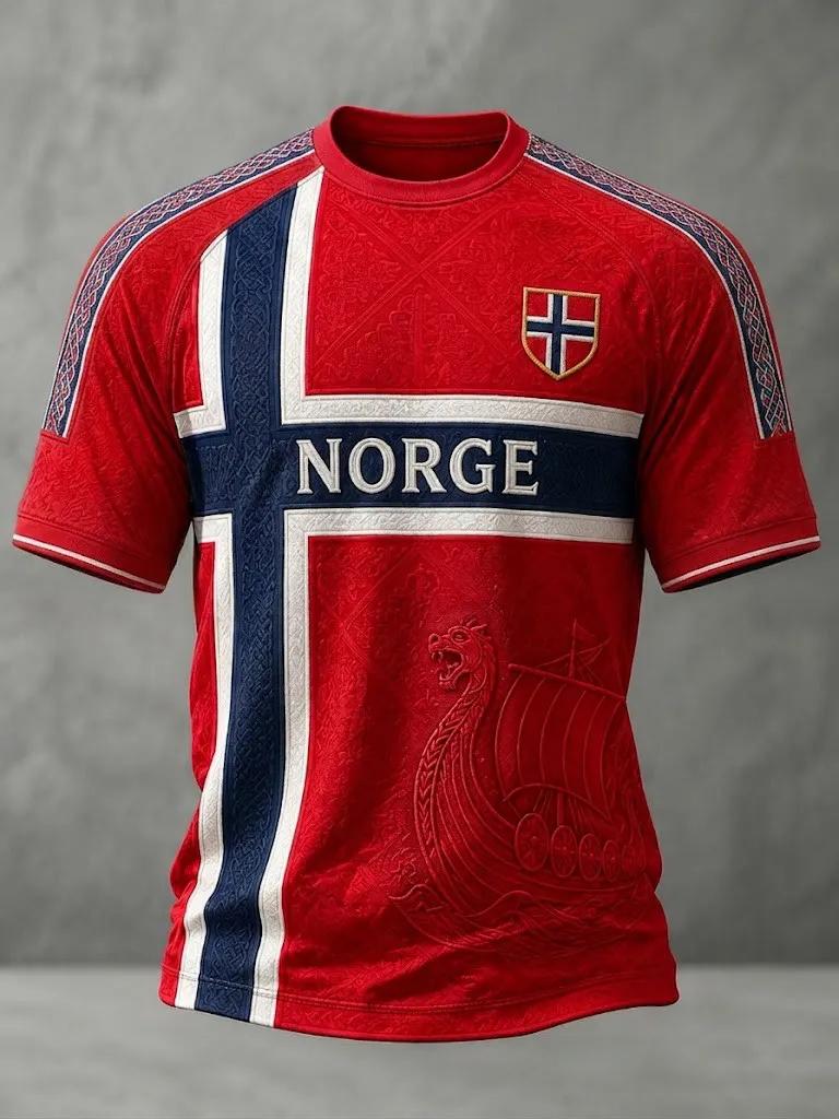 T-shirt Grafica Drago Vichingo Norvegese Uomo Donna Stampa 3D Stile Nordico Casual Sportiva Manica Corta Asciugatura Rapida Top Estivo