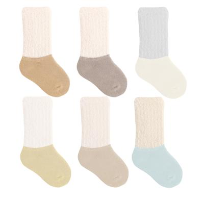 Dziecięce zimowe grube bawełniane niemowlęce łatwe do noworodka do 6 zestaw 6 niebieskich [MOMSMENU] skarpetki, skarpetki, słodkie, nosić, miesiące, pary,