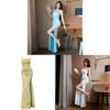 Elegant Long Dress For Women With Slit And Bodycon Fit For Evening Wear