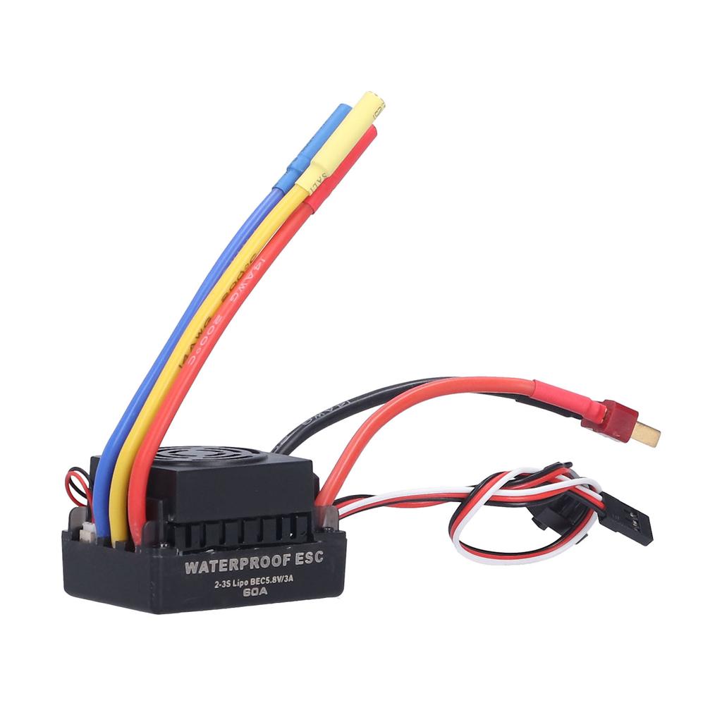 60A RC Brushless Waterproof Electronic Speed Controller ESC for 1/10 Remote Control Car