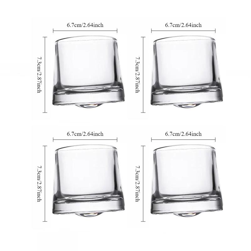 

150/160ml Luxury Rotating Wine Glass Outdoor Picnic Whiskey Glass Tumbler Cup Foreign Wine Glass Water Cups Outdoor Tableware 4pcs