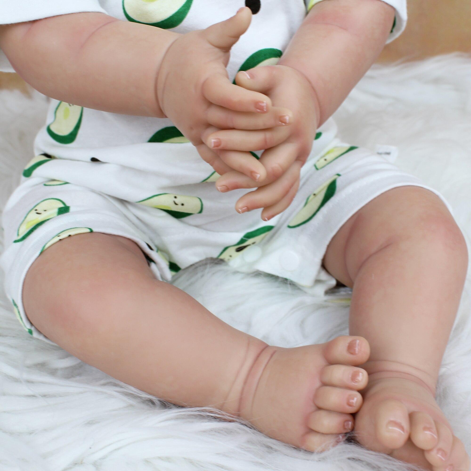 BZDOLL 55 см 3D-краска кожи мягкая силиконовая кукла реборн игрушка для девочки — фото 5