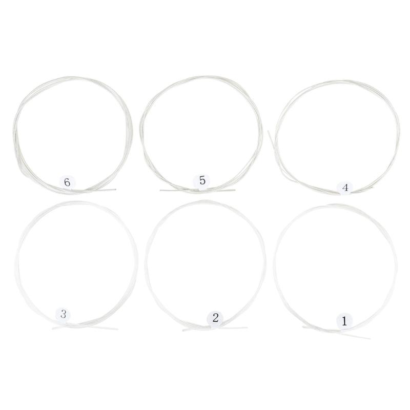 6Pcs Classical Nylon Guitar Strings .028-.045 Folk Guitar String Replacement Acoustic Guitar Accessories Easy to Use