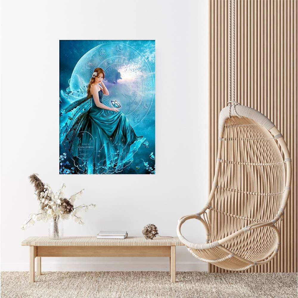 5D Diy Diamond Painting Butterfly Maiden Cross Stitch Set Full Diamond Embroidery Mosaic Art Picture of Rhinestones Decor Gift