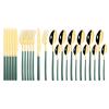 Gold Dinnerware Set Luxury Cutlery Stailess Steel Set 24Pcs Tableware Knives Forks Dining Dinner Set Western Food Restaurant