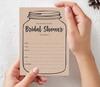 Inkdotpot 30A  Rustic Kraft Mason JarA  Fill-In Style Bridal Shower Invitations Wedding Blank