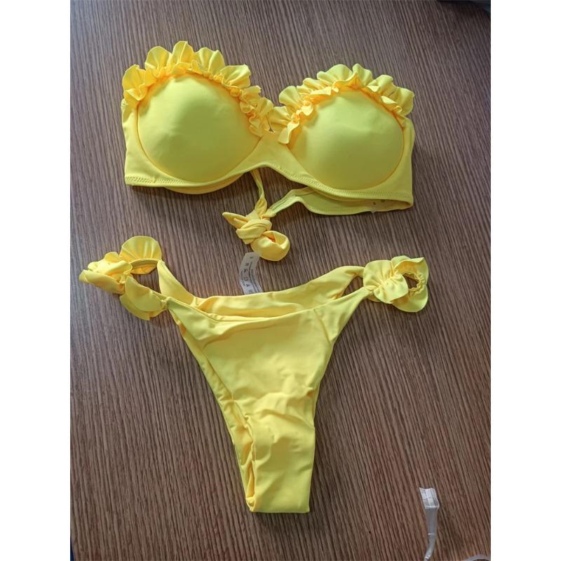 Animal Print Leopard Bikini Push Up Swimsuit Sexy Women Bikini Set 2025 Brazilian Bathing Suit Bandeau Thong Swimwear Beach Wear