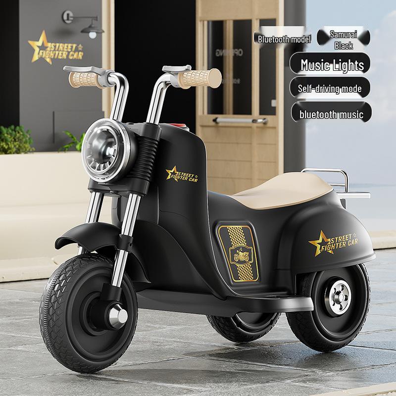Rechargeable Kids' Electric Tricycle - Remote Control Ride-On Motorcycle for Boys & Girls.