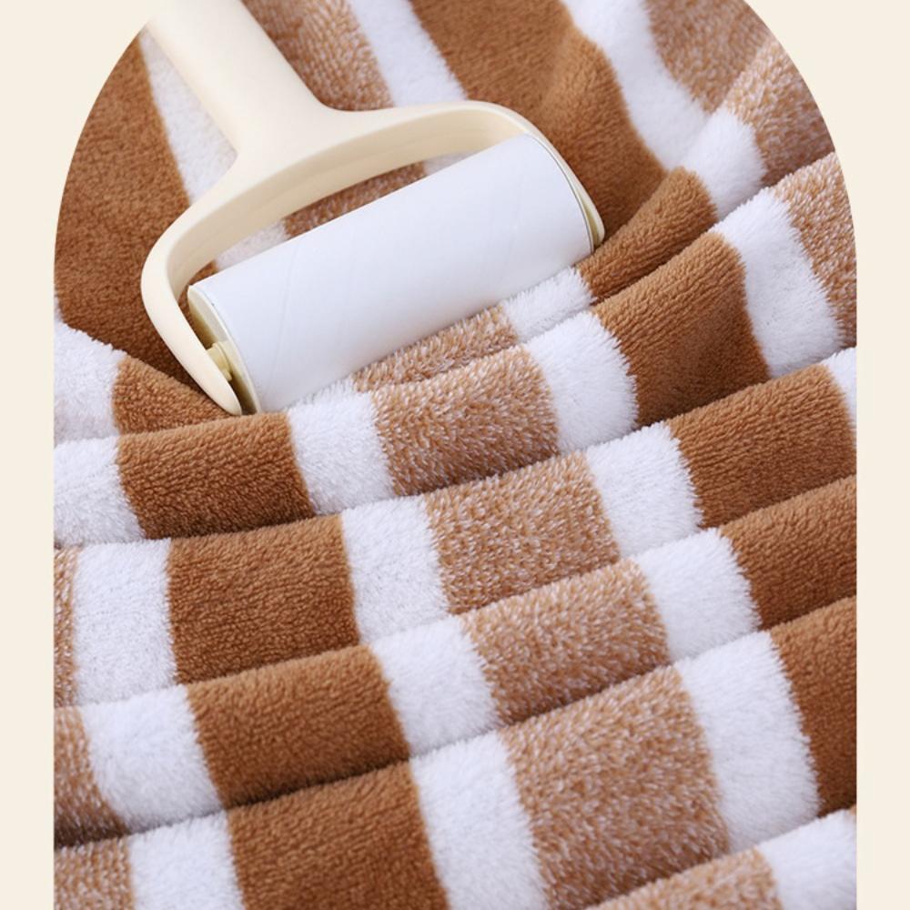1 Pc Stripe Thickened Absorbent Soft Bath Towel for Home
