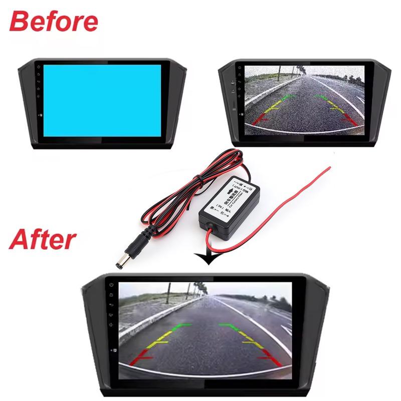 Car Reversing Camera Rectifier Anti-interference DC Power Relay Capacitor Connectors Auto Parking Reverse Rear View Camera Tools