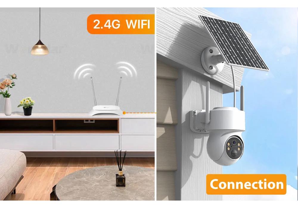 iCSee Solar-Powered Wireless 4MP HD Home Camera with Low Power Consumption