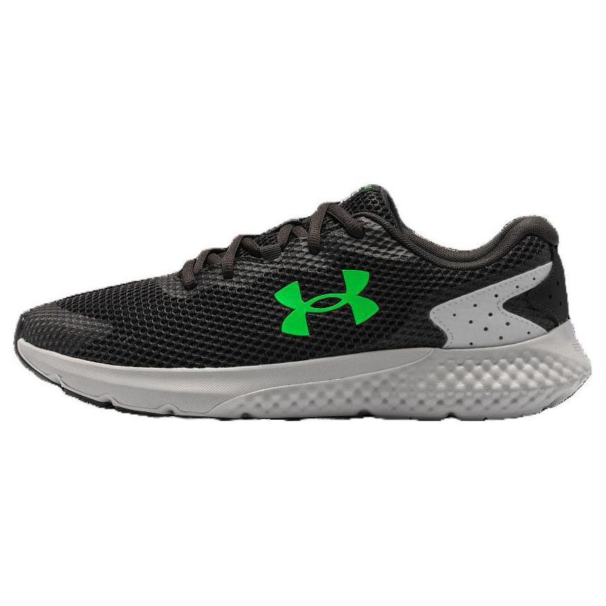 Under Armour Charged Rogue 3 Comfortable Sports Shock Absorbing Durable Low Top Casual Running Shoes Men Sneakers Coal Jade-Grey 3024877-105