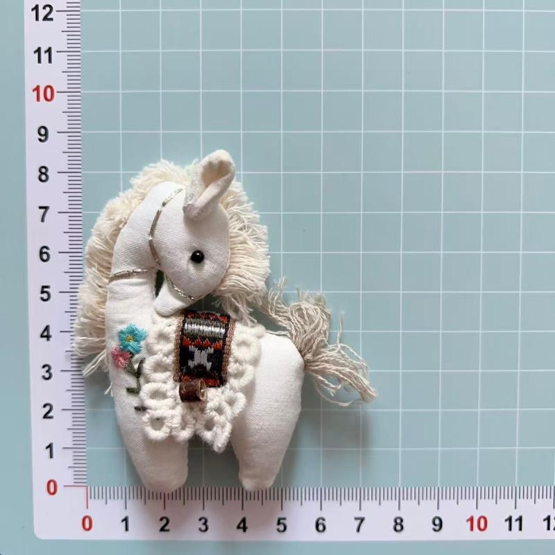 Handgemaakte Stof Pony Met Borduur Broche Pin Cartoon Dames Kleding Sieraden Accessoires Paard Corsage