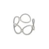 Fashion Stainless Steel Adjustable Rings for Women Sliver Color Hollow Open Finger Rings Men Female Jewelry Weddings Gifts