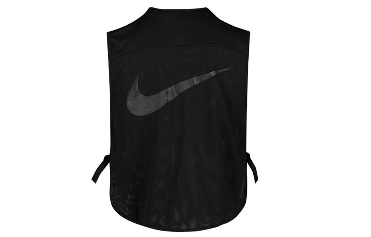 Nike Vests Men's Black Collarless Moderate Urban Techwear CK9975-010