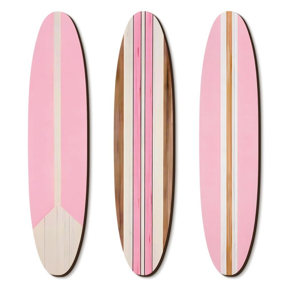 

3PCS Summer Theme Wooden Surfboard Ornament Ocean Ocean Surfboard Decor Bar Pendant розовый
